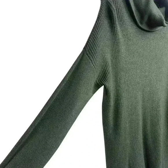 NWT Cyrus Knit Dark Green Pullover Cowl Neck Rayon  Sweater Womens Size Medium - Picture 5 of 14